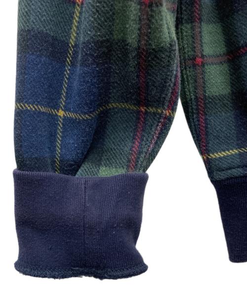 POLO RALPH LAUREN（ポロ・ラルフローレン）POLO RALPH LAUREN (ポロ・ラルフローレン) ビッグポニーブラックウォッチパーカー ネイビー×グリーン サイズ:Lの古着・服飾アイテム