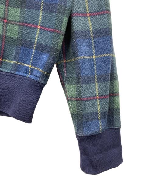 POLO RALPH LAUREN（ポロ・ラルフローレン）POLO RALPH LAUREN (ポロ・ラルフローレン) ビッグポニーブラックウォッチパーカー ネイビー×グリーン サイズ:Lの古着・服飾アイテム