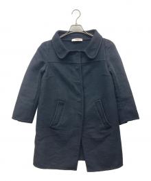 PRADA（プラダ）の古着「アンゴラ混コート」｜ブラック