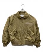 FRAMeWORKフレームワーク）の古着「ヴィンテージナイロンフライトブルゾン」｜ベージュ