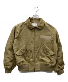 FRAMeWORK（フレームワーク）の古着「ヴィンテージナイロンフライトブルゾン」｜ベージュ