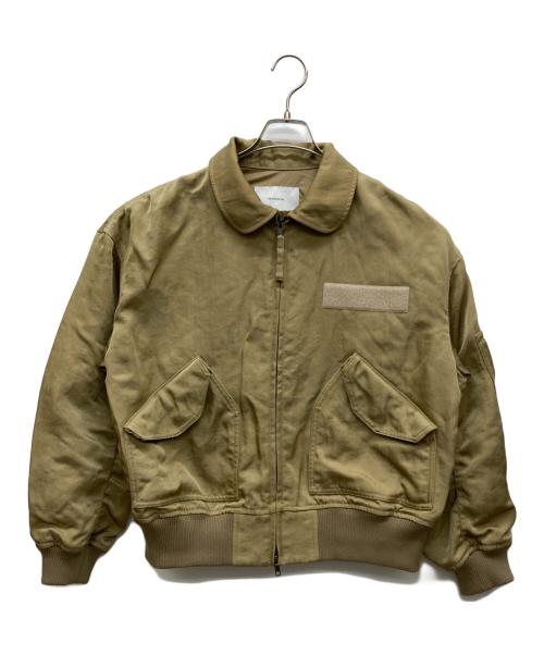 FRAMeWORK（フレームワーク）FRAMeWORK (フレームワーク) ヴィンテージナイロンフライトブルゾン ベージュ サイズ:38の古着・服飾アイテム