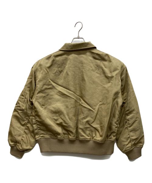 FRAMeWORK（フレームワーク）FRAMeWORK (フレームワーク) ヴィンテージナイロンフライトブルゾン ベージュ サイズ:38の古着・服飾アイテム