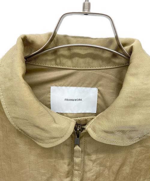 FRAMeWORK（フレームワーク）FRAMeWORK (フレームワーク) ヴィンテージナイロンフライトブルゾン ベージュ サイズ:38の古着・服飾アイテム