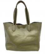 COACHコーチ）の古着「フローラルラージダービートートバッグ」｜グリーン