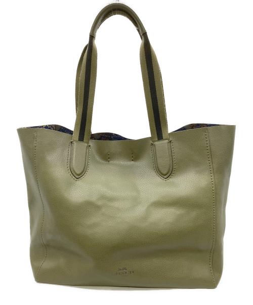 COACH（コーチ）COACH (コーチ) フローラルラージダービートートバッグ グリーンの古着・服飾アイテム