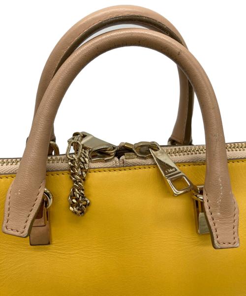 Chloe（クロエ）Chloe (クロエ) バイカラーベイリーショルダーハンドバッグ イエローの古着・服飾アイテム