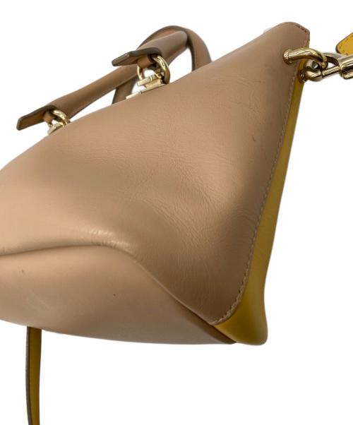 Chloe（クロエ）Chloe (クロエ) バイカラーベイリーショルダーハンドバッグ イエローの古着・服飾アイテム