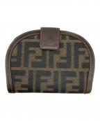 FENDIフェンディ）の古着「ズッカ柄二つ折り財布」｜ブラウン
