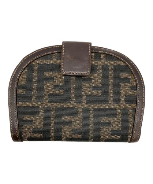 FENDI（フェンディ）FENDI (フェンディ) ズッカ柄二つ折り財布 ブラウンの古着・服飾アイテム