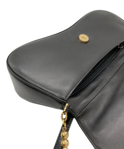 Christian Dior（クリスチャン ディオール）Christian Dior (クリスチャン ディオール) カナージュチェーンショルダーバッグ ブラックの古着・服飾アイテム