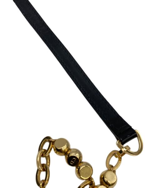 Christian Dior（クリスチャン ディオール）Christian Dior (クリスチャン ディオール) カナージュチェーンショルダーバッグ ブラックの古着・服飾アイテム