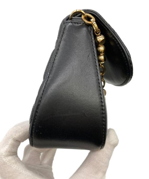Christian Dior（クリスチャン ディオール）Christian Dior (クリスチャン ディオール) カナージュチェーンショルダーバッグ ブラックの古着・服飾アイテム