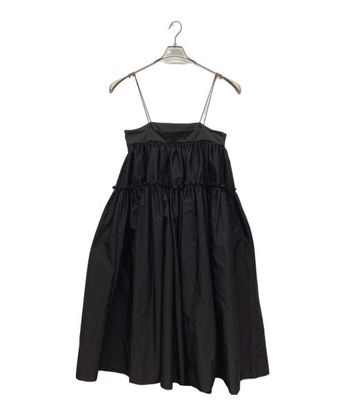 ENFOLD（エンフォルド）ENFOLD (エンフォルド) メモリーツイル キャミドレス ブラック サイズ:38の古着・服飾アイテム