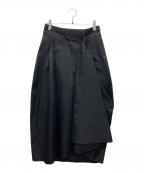 ADOREアドーア）の古着「テクノベンタイルコクー ロングスカート」｜ネイビー