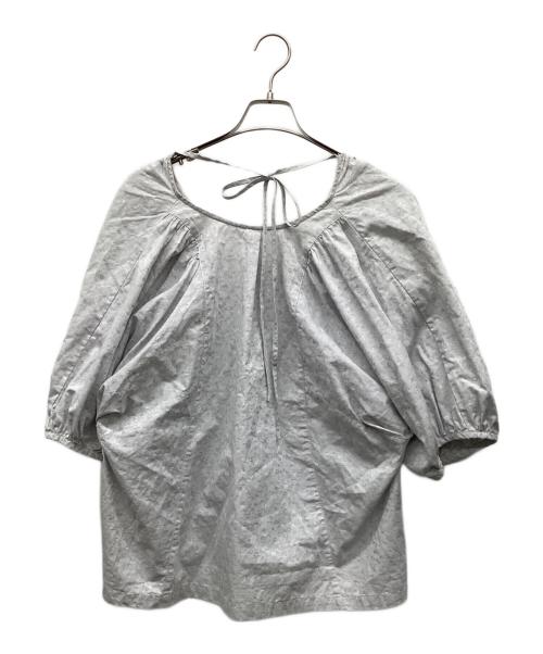 machatt（マチャット）machatt (マチャット) フラワーショートスリーブブラウス グレー サイズ:表記無しの古着・服飾アイテム