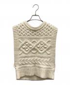 Gypsohilaジプソフィア）の古着「ポップコーンベスト」｜アイボリー