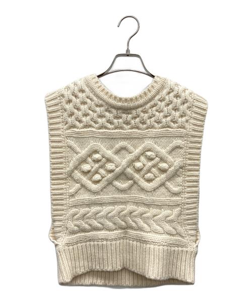 Gypsohila（ジプソフィア）Gypsohila (ジプソフィア) ポップコーンベスト アイボリー サイズ:Freeの古着・服飾アイテム