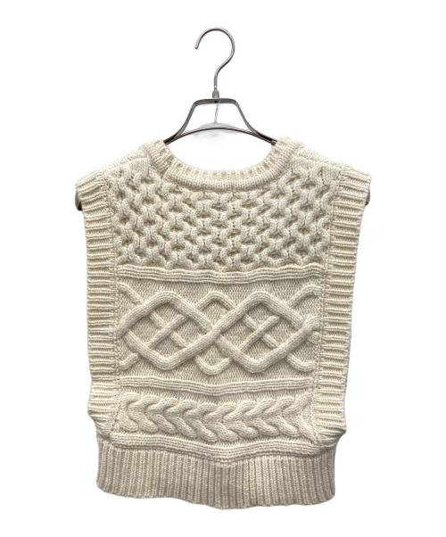 Gypsohila（ジプソフィア）Gypsohila (ジプソフィア) ポップコーンベスト アイボリー サイズ:Freeの古着・服飾アイテム