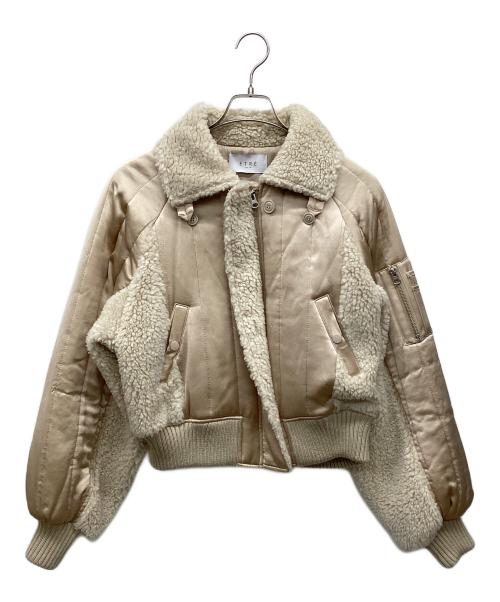 ETRE TOKYO（エトレトウキョウ）ETRE TOKYO (エトレトウキョウ) キルティングボアジャケットMA-1 アイボリー サイズ:Mの古着・服飾アイテム