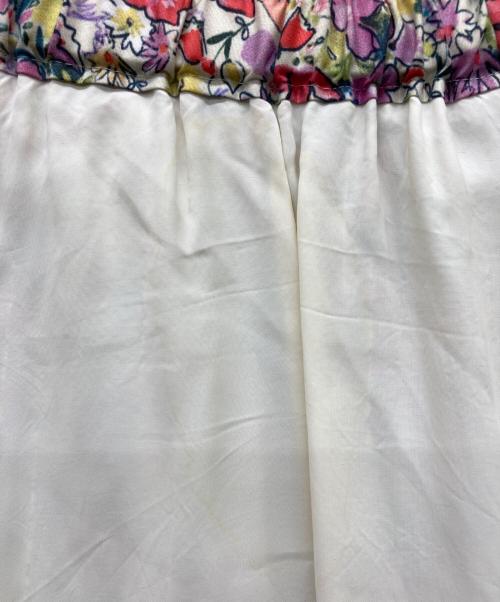 SEVEN TEN by MIHO KAWAHITO（セブン テン バイ ミホ カワヒト）SEVEN TEN by MIHO KAWAHITO (セブン テン バイ ミホ カワヒト) フラワープリントプリーツスカート ピンク サイズ:Mの古着・服飾アイテム