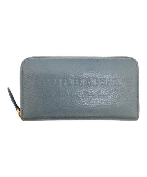 BURBERRY（バーバリー）BURBERRY (バーバリー) ラウンドファスナー財布 ネイビーの古着・服飾アイテム