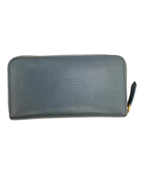 BURBERRY（バーバリー）BURBERRY (バーバリー) ラウンドファスナー財布 ネイビーの古着・服飾アイテム