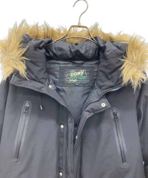 Schott（ショット）Schott (ショット) フーデッドダウンパーカ ブラック サイズ:Lの古着・服飾アイテム