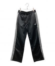 adidas Originals（アディダスオリジナル）の古着「サテンフレアトラックパンツ」｜ブラック