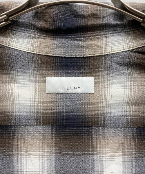 PHEENY（フィーニー）PHEENY (フィーニー) レーヨンオンブレチェックシャツ ブラウン サイズ:BOYSの古着・服飾アイテム
