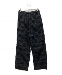JANE SMITH（ジェーンスミス）の古着「PAISLEYジャガードリラックスパンツ」｜ブラック