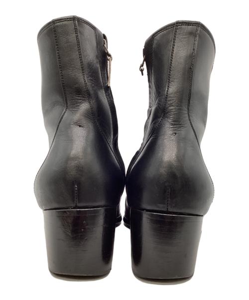 Galaabend（ガラアーベント）Galaabend (ガラアーベント) グレンソンキップレザーポインテッドトゥヒールブーツ ブラック サイズ:Ｍの古着・服飾アイテム