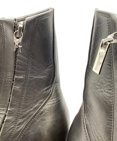 Galaabend（ガラアーベント）Galaabend (ガラアーベント) グレンソンキップレザーポインテッドトゥヒールブーツ ブラック サイズ:Ｍの古着・服飾アイテム