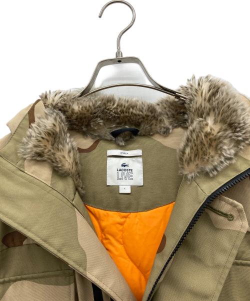 LACOSTE LIVE（ラコステライブ）LACOSTE LIVE (ラコステライブ) Unisexfaux Fur Hooded Parka オリーブ サイズ:Lの古着・服飾アイテム
