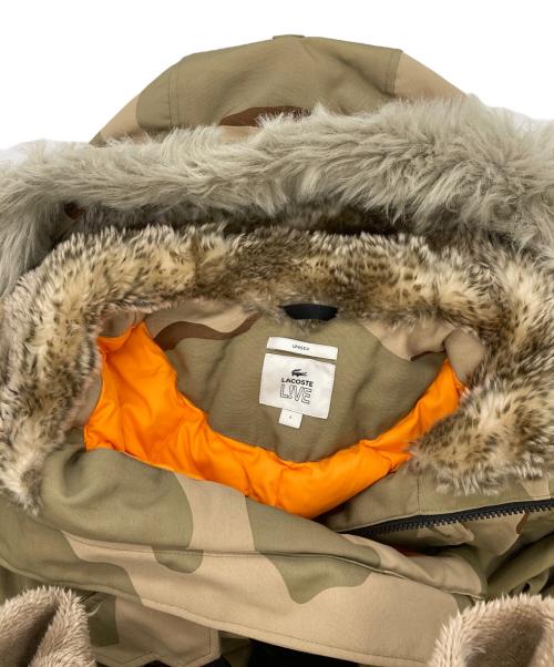 LACOSTE LIVE（ラコステライブ）LACOSTE LIVE (ラコステライブ) Unisexfaux Fur Hooded Parka オリーブ サイズ:Lの古着・服飾アイテム