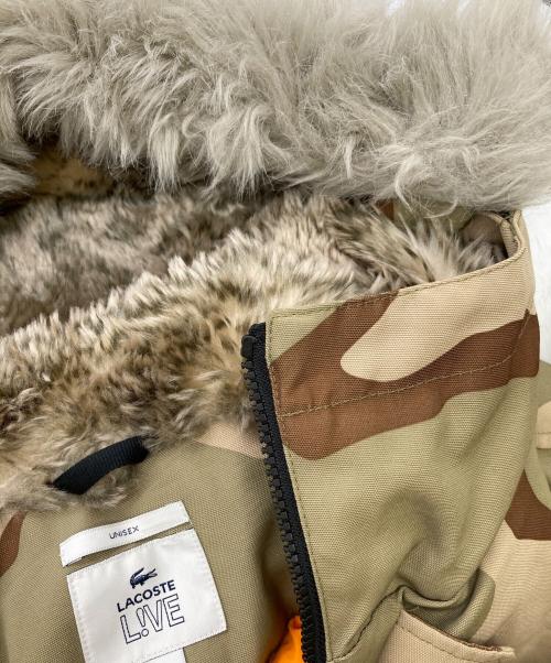 LACOSTE LIVE（ラコステライブ）LACOSTE LIVE (ラコステライブ) Unisexfaux Fur Hooded Parka オリーブ サイズ:Lの古着・服飾アイテム