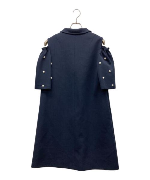 Rene（ルネ）Rene (ルネ) オープンショルダーコート ネイビー サイズ:36の古着・服飾アイテム