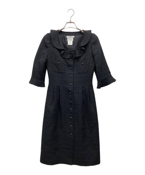Rene（ルネ）Rene (ルネ) ツイードワンピース ブラック サイズ:36の古着・服飾アイテム