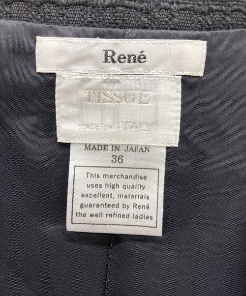 Rene（ルネ）Rene (ルネ) ツイードワンピース ブラック サイズ:36の古着・服飾アイテム