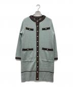 Reneルネ）の古着「ニットカーディガン」｜スカイブルー