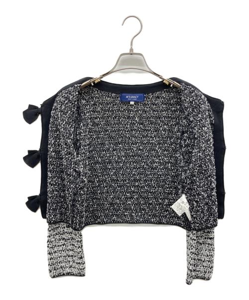 M'S GRACY（エムズグレイシー）M'S GRACY (エムズグレイシー) リボンカーディガン グレー サイズ:38の古着・服飾アイテム