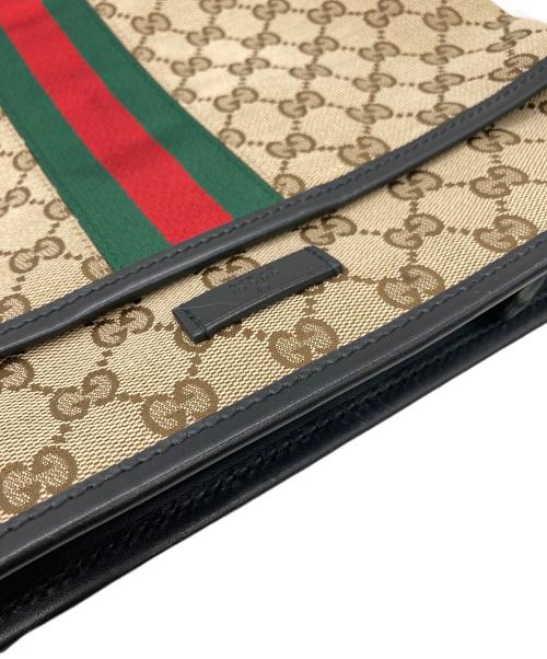 GUCCI（グッチ）GUCCI (グッチ) GGキャンバス ショルダーバッグ ベージュの古着・服飾アイテム