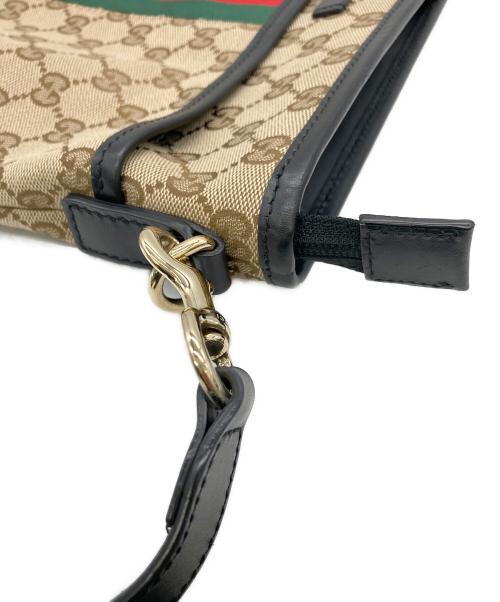 GUCCI（グッチ）GUCCI (グッチ) GGキャンバス ショルダーバッグ ベージュの古着・服飾アイテム