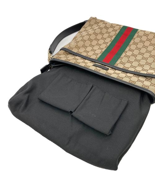 GUCCI（グッチ）GUCCI (グッチ) GGキャンバス ショルダーバッグ ベージュの古着・服飾アイテム