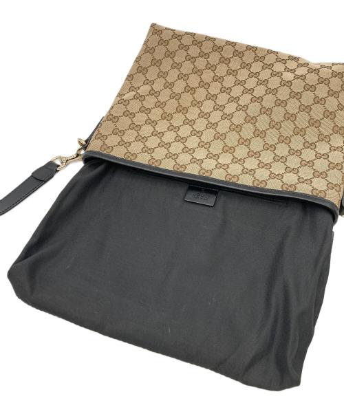 GUCCI（グッチ）GUCCI (グッチ) GGキャンバス ショルダーバッグ ベージュの古着・服飾アイテム
