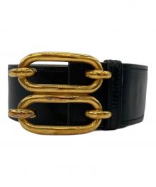 HERMES（エルメス）の古着「Hロゴレザーベルト」｜ブラック