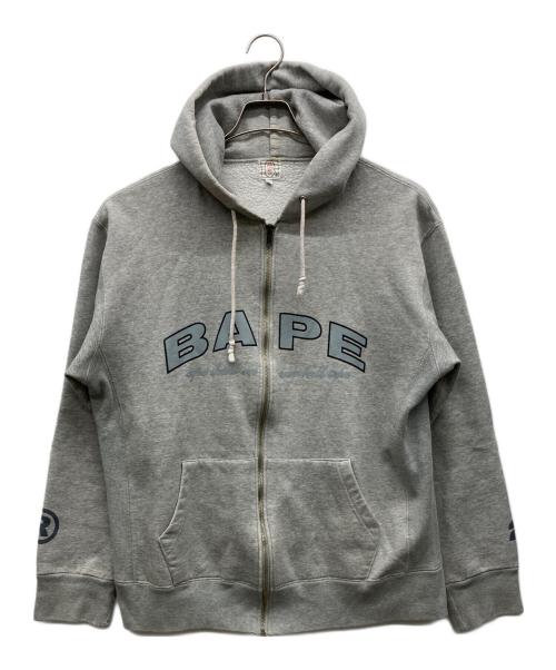 A BATHING APE（ア ベイシング エイプ）A BATHING APE (ア ベイシング エイプ) ジップパーカー グレー サイズ:Lの古着・服飾アイテム