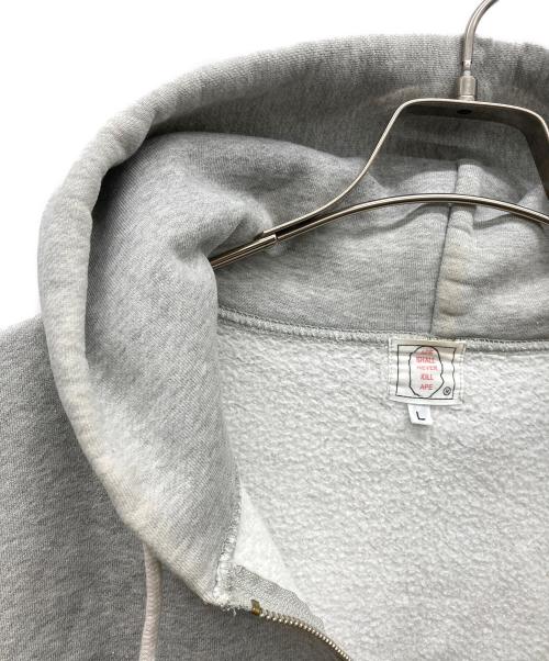 A BATHING APE（ア ベイシング エイプ）A BATHING APE (ア ベイシング エイプ) ジップパーカー グレー サイズ:Lの古着・服飾アイテム