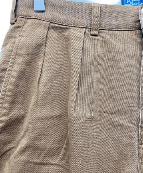 POLO RALPH LAUREN（ポロ・ラルフローレン）POLO RALPH LAUREN (ポロ・ラルフローレン) 2タックポロチノ ブラウン サイズ:SIZE 34の古着・服飾アイテム