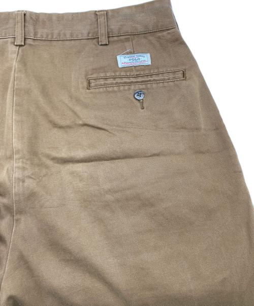 POLO RALPH LAUREN（ポロ・ラルフローレン）POLO RALPH LAUREN (ポロ・ラルフローレン) 2タックポロチノ ブラウン サイズ:SIZE 34の古着・服飾アイテム